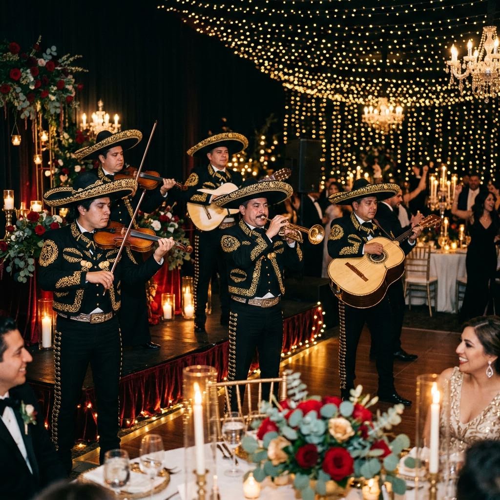 Mariachi musicians in traditional charro suits — Mariachi Gold Boston